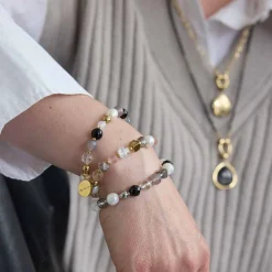 Armband HOPE gold/grau