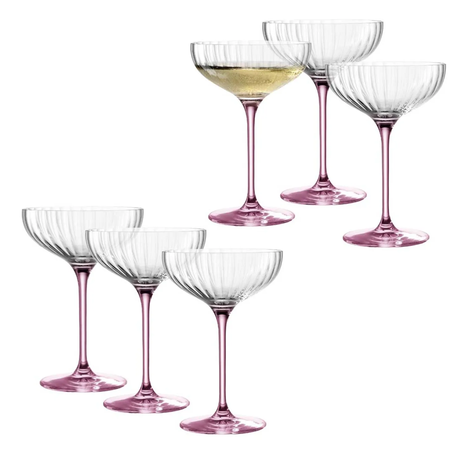 Champagnerschale POESIA 260 ml rosé 6er-Set