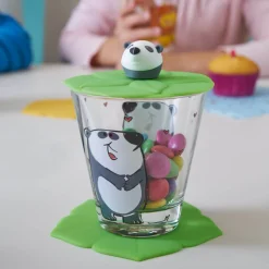 Deckel BAMBINI 9 cm grün Panda