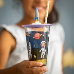 Deckel lila BAMBINI AVVENTURA Rakete