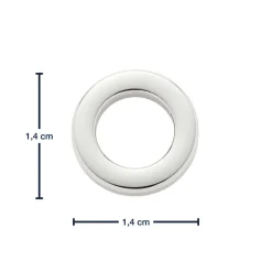 Edelstahlring klein flach