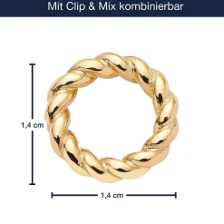 Edelstahlring LIESEL Clip & Mix gold