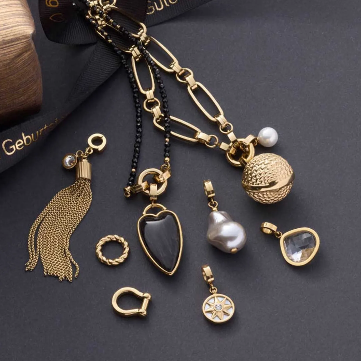Edelstahlring LIESEL Clip & Mix gold