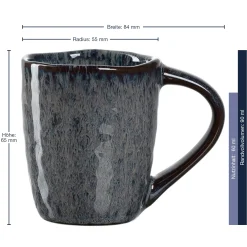 Espressotasse MATERA 90 ml anthrazit 4er-Set