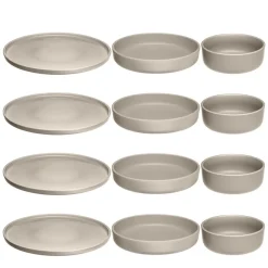 Geschirrset ROMA beige 12-teilig