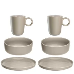Geschirrset ROMA beige 6-teilig