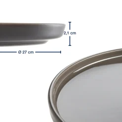 Geschirrset ROMA taupe 12-teilig
