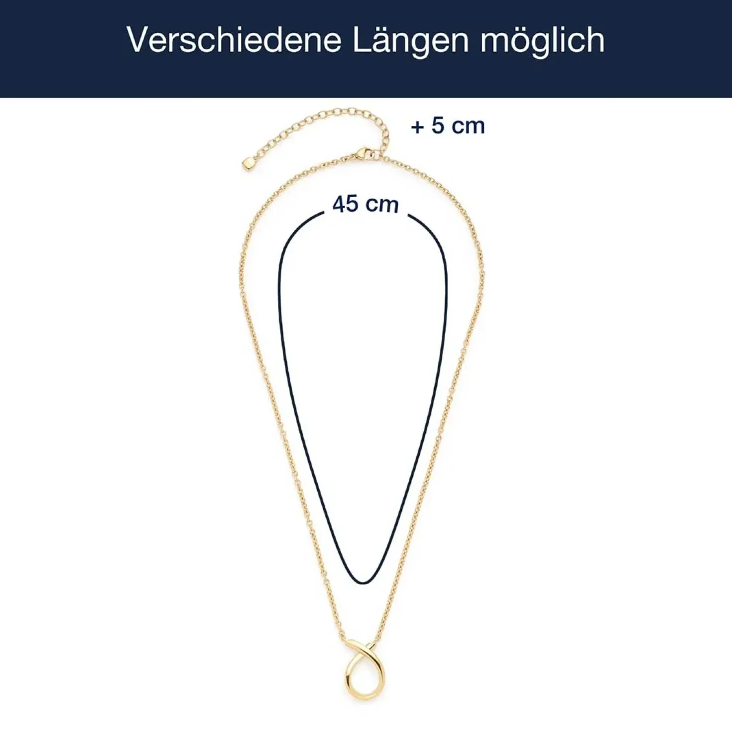 Halskette ANJA 45 cm gold Clip & Mix