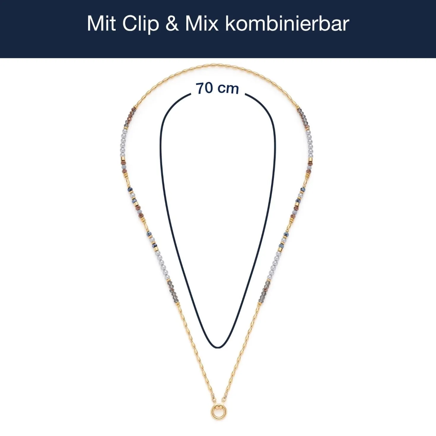 Halskette CINDY 70 cm Clip & Mix