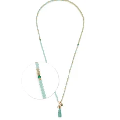 Halskette DONNA 80 cm türkis Sommer