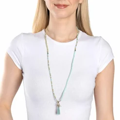 Halskette DONNA 80 cm türkis Sommer