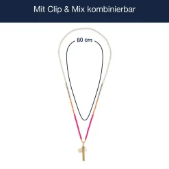 Halskette SOLERA 80 cm gold pink