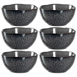 Keramikschale MATERA 12 cm anthrazit 6er-Set