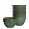 Keramikschale MATERA 15 cm grün 6er-Set