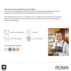 Keramikschale ROMA 16 cm apricot 6er-Set
