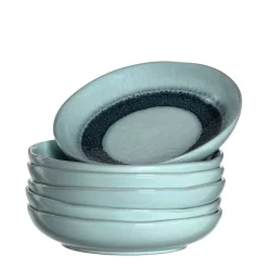 Keramikteller MATERA 21 cm blau tief 6er-Set