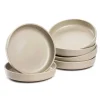 Keramikteller ROMA 20 cm beige tief 6er-Set