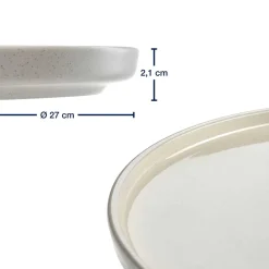 Keramikteller ROMA 27 cm creme 6er-Set
