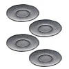 Keramikuntertasse MATERA 11 cm anthrazit 4er-Set