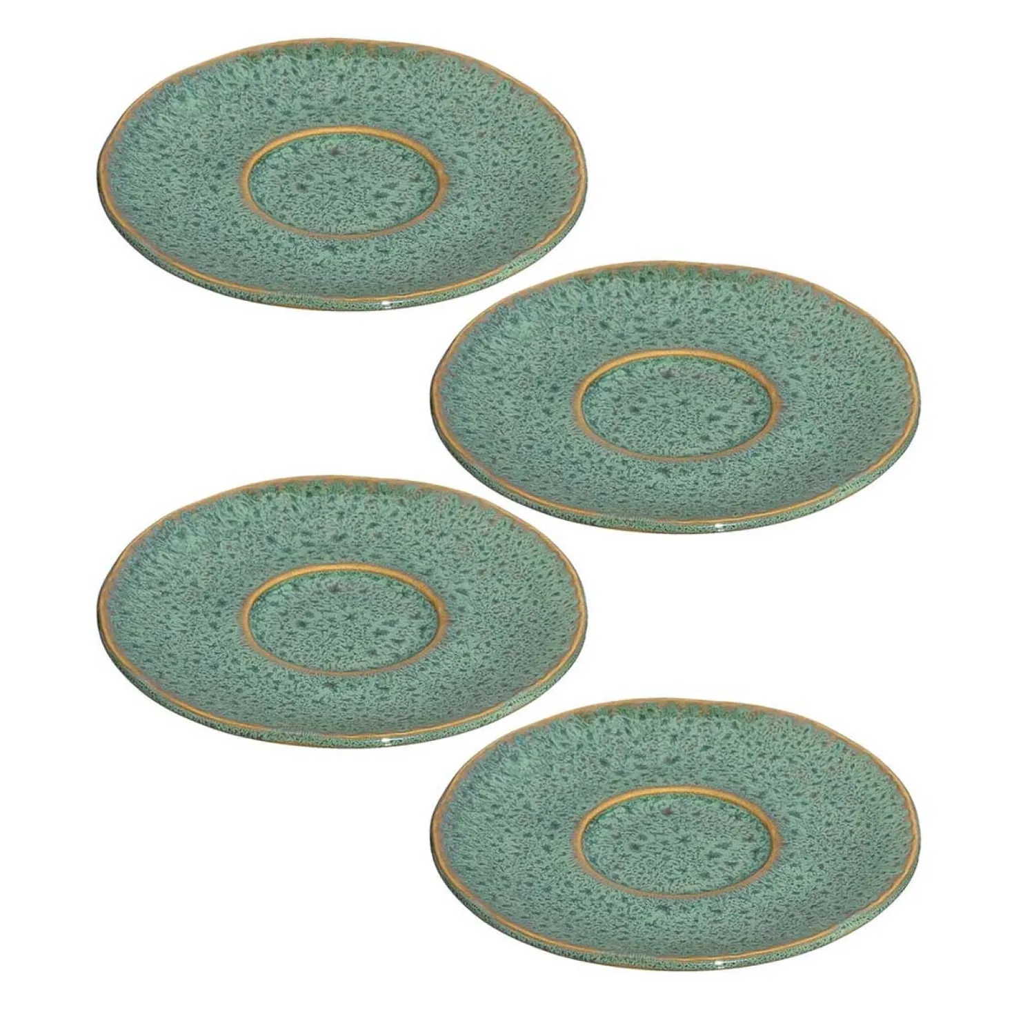 Keramikuntertasse MATERA 11 cm grün 4er-Set
