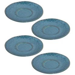 Keramikuntertasse MATERA 15 cm blau 4er-Set