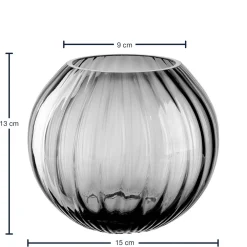 Kugelvase POESIA 13 cm grau