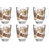 Latte Macchiato Tasse NAPOLI 380ml 3farbig 6er-Set