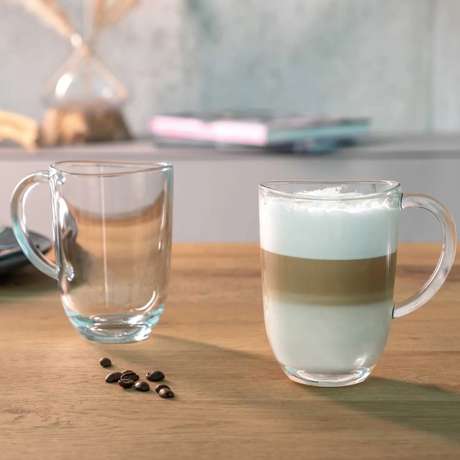 6 Latte Macchiatotassen NAPOLI 380 ml mit Untertassen