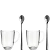 2 Latte Macchiato Tassen NAPOLI 380 ml + 2 Löffel