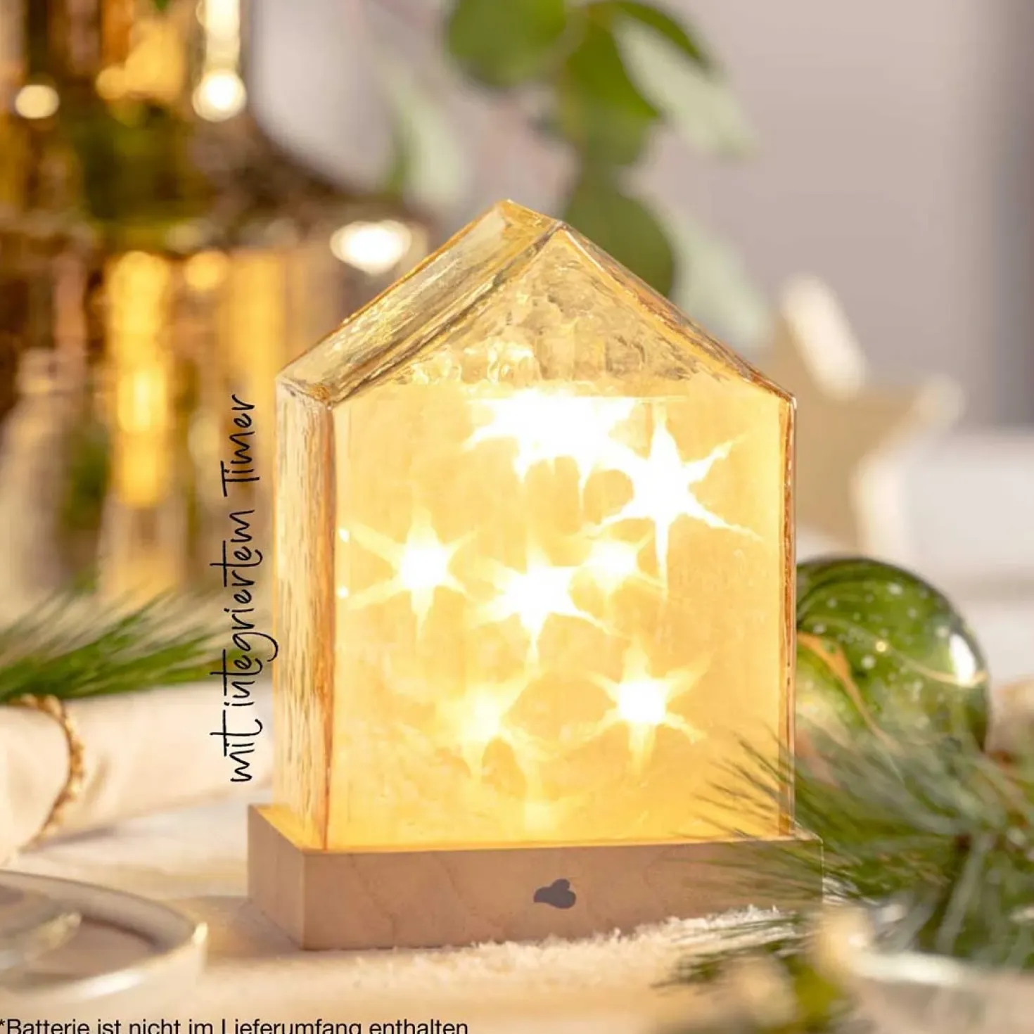 LED Haus 18 cm amber MAGICO
