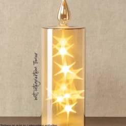 LED Kerze CAPANNA 27 cm gold