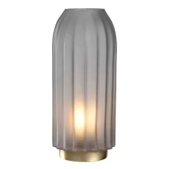 LED Lampe SILENZIO 28 cm grau satiniert