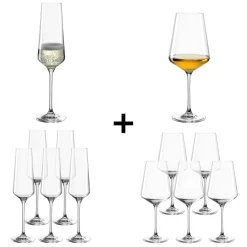 PUCCINI Sektglas 280 ml & Weißweinglas 560 ml 12er-Set
