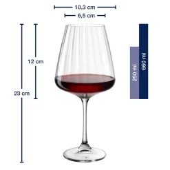 Rotweinglas PAOLO 660 ml 4er-Set