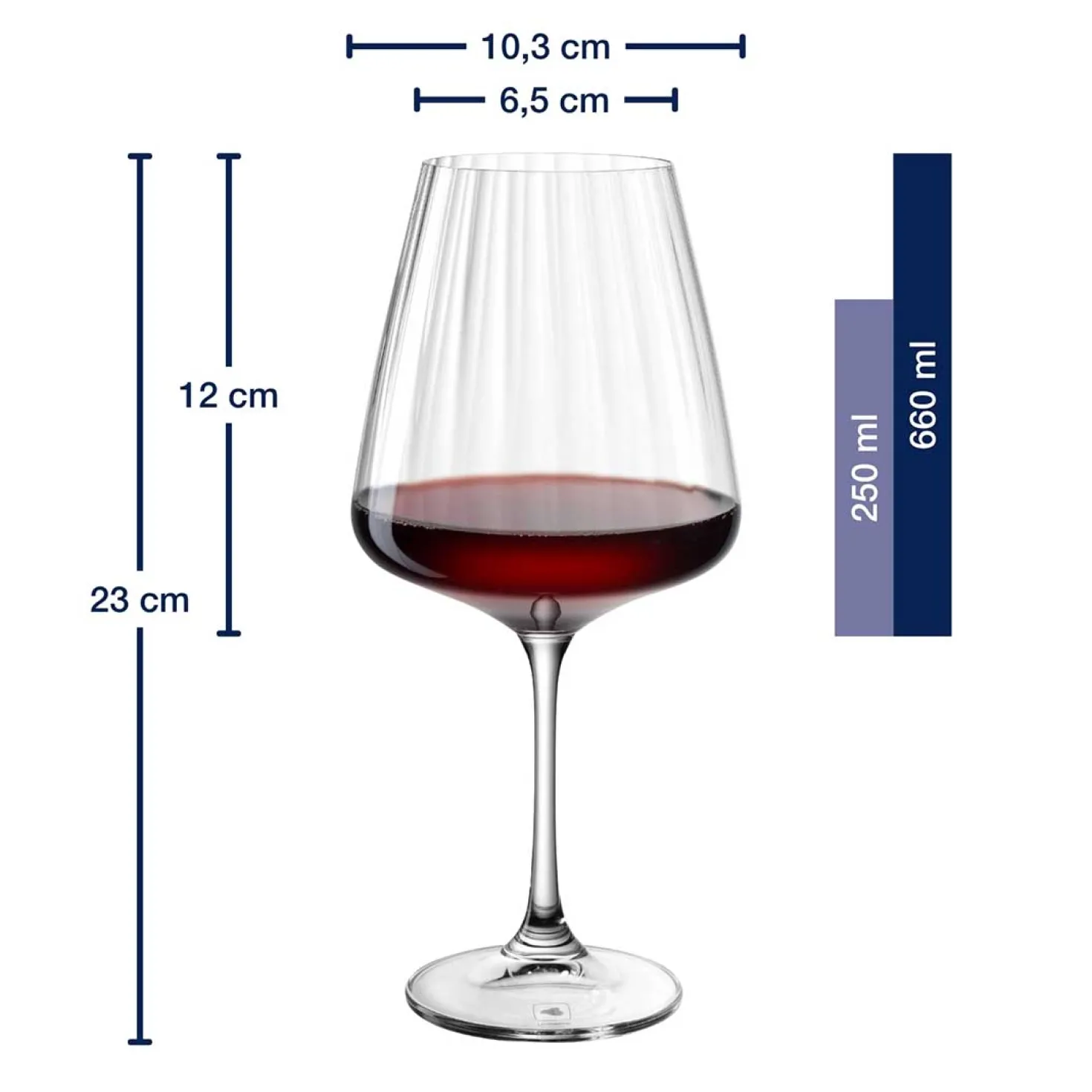 Rotweinglas PAOLO 660 ml 4er-Set