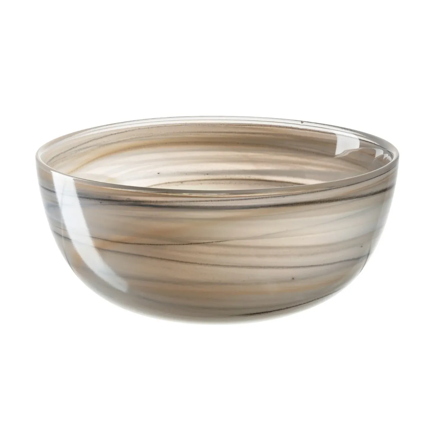Schale ALABASTRO 14 cm beige/schwarz