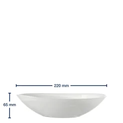 Schale ALABASTRO 22 cm weiß oval