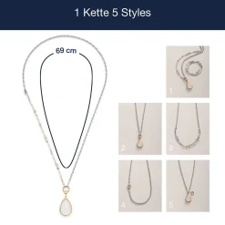 Set Halskette ESTHER 69 cm Clip & Mix