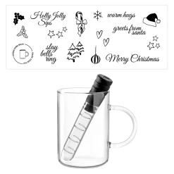 Teeglas NOVO 360 ml mit Infuser + Stickern
