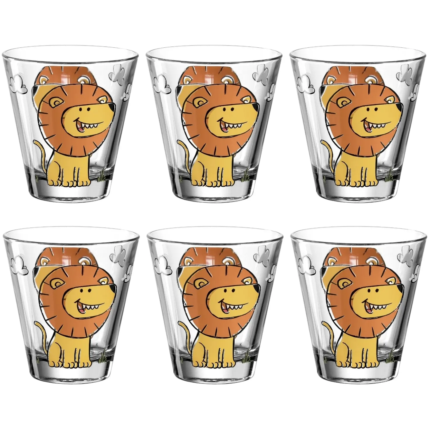 Trinkglas BAMBINI 215 ml Löwe 6er-Set