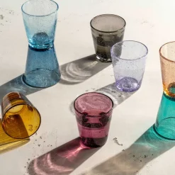 Trinkglas BURANO 330 ml kalte Farben 4er-Set