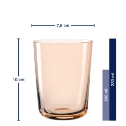Trinkglas LEGGERO 330 ml cachi 4er-Set