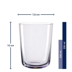 Trinkglas LEGGERO 330 ml lavanda 4er-Set