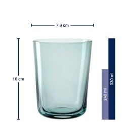 Trinkglas LEGGERO 330 ml mare 4er-Set