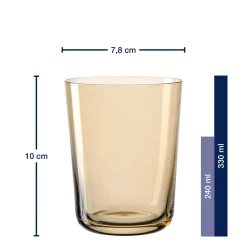 Trinkglas LEGGERO 330 ml tosca 4er-Set