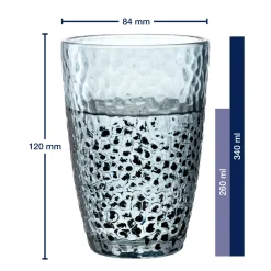 Trinkglas MATERA 340ml blau 4er-Set