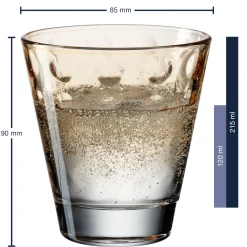 Trinkglas OPTIC 215 ml apricot 6er-Set