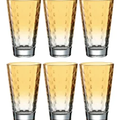 Trinkglas OPTIC 300 ml apricot 6er-Set