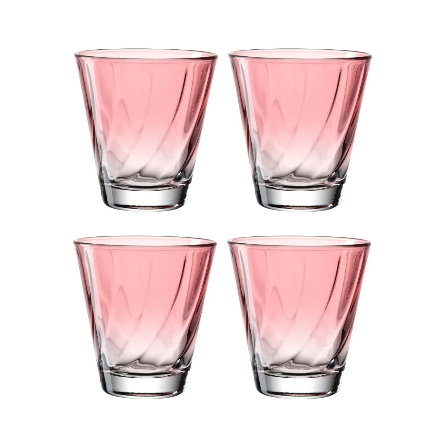 Trinkglas TWIST 215 ml rot 4er-Set
