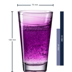 Trinkglas VARIO STRUTTURA 280 ml violett 6er-Set